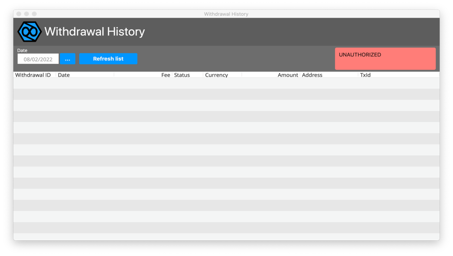 withdrawal history